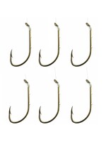 Eagle Claw EAGLE CLAW 13010-004 LAKER SNELLED HOOKS Sz1 BAITHOLDER BRONZE 6Pk