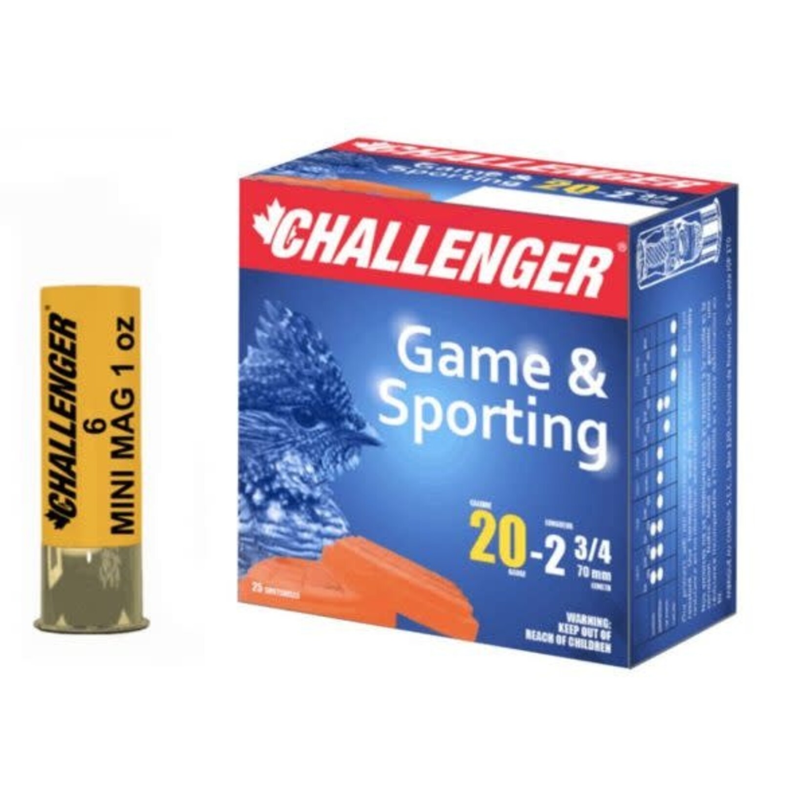 CHALLENGER CHALLENGER 20 GAUGE HI-BRASS 2 3/4 SHOTGUN SHELL