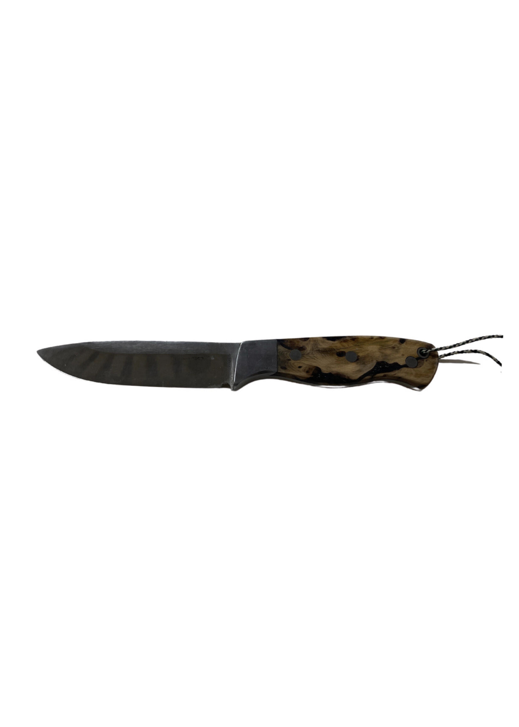MORRIS KNIVES HUNTER KNIFE 4.5” S30V NOOTKA CYPRESS W/ LEATHER SHEATH
