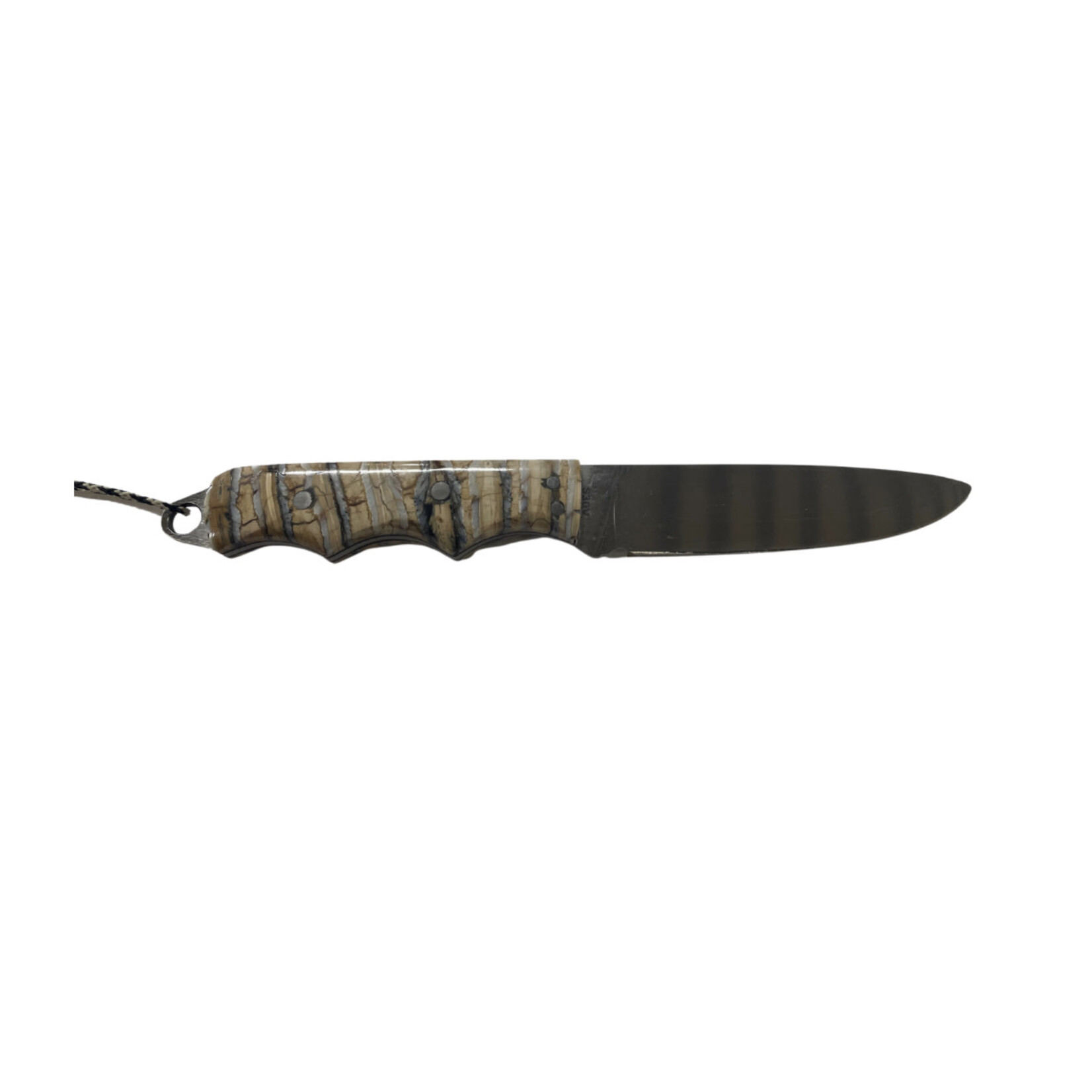 MORRIS KNIVES HUNTER SMALL KNIFE 4” S30V MASTADON TOOTH W/ LEATHER SHEATH