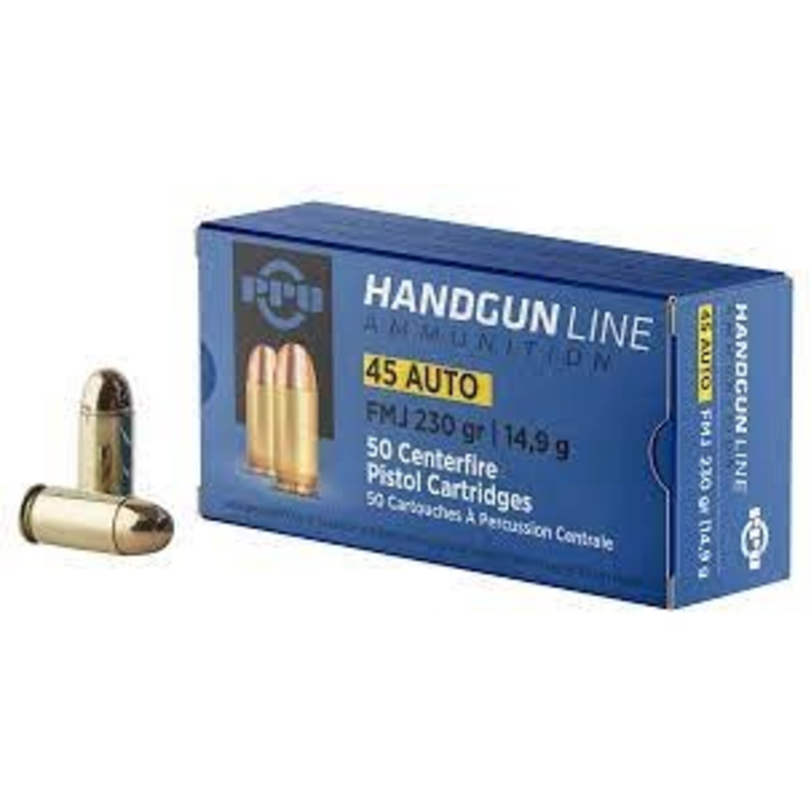 PPU PPU 45 AUTO HANDGUN LINE AMMO 230GR FMJ 50 RNDS