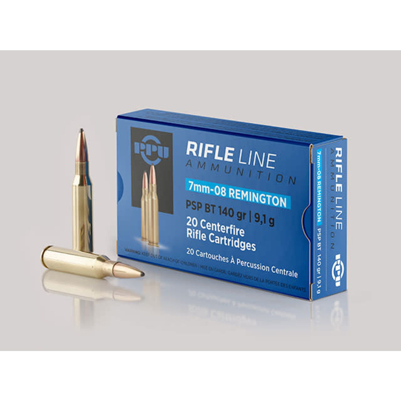 PPU PPU RIFLE 7MM-08 REMINGTON PSP BT 140GR 20 RNDS RIFLE  LINE