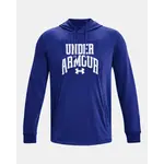 UNDER ARMOUR UA RIVAL TERRY GRAPHIC HD BLUE HOODIE MENS