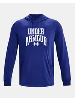 UNDER ARMOUR UA RIVAL TERRY GRAPHIC HD BLUE HOODIE MENS