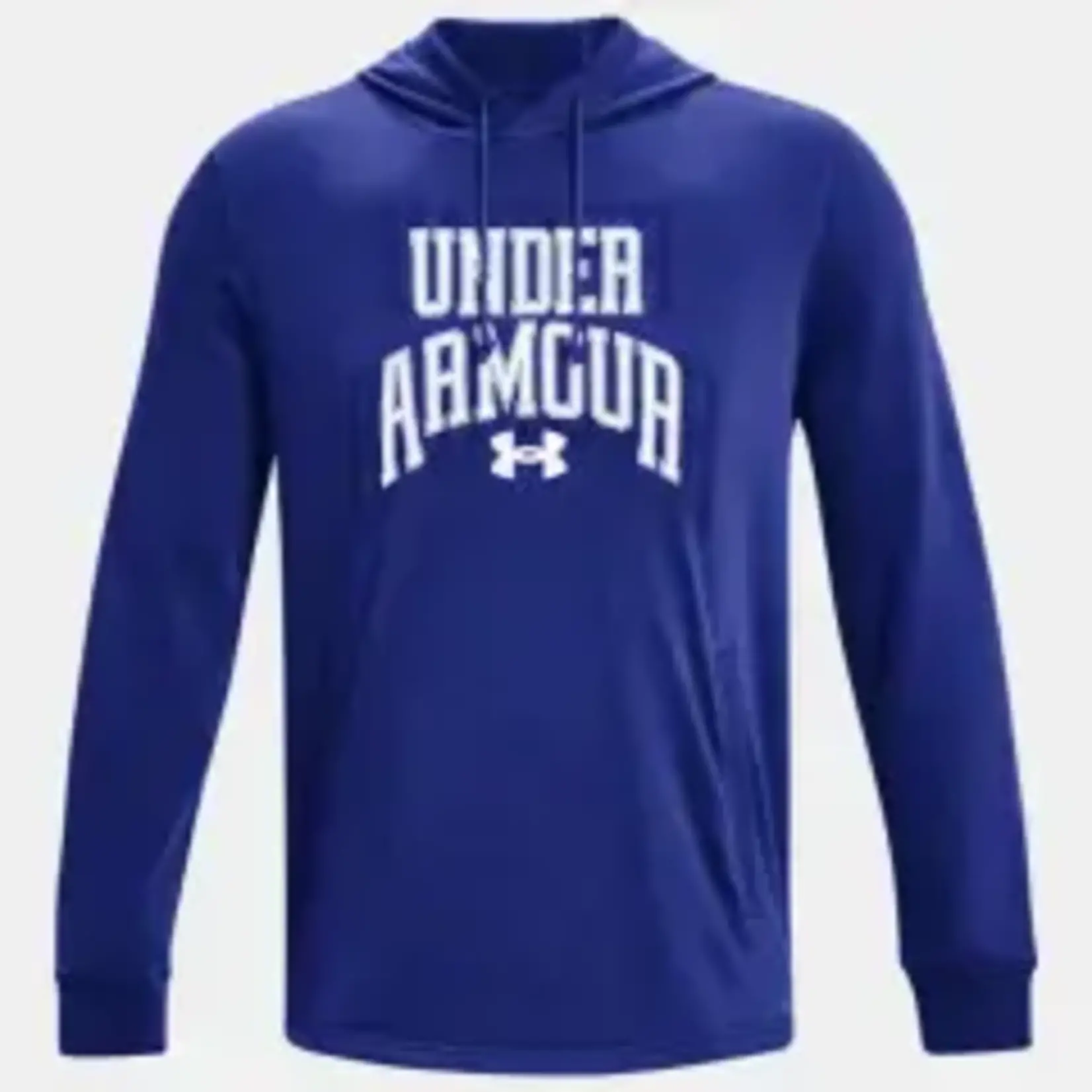 UNDER ARMOUR UA RIVAL TERRY GRAPHIC HD BLUE HOODIE MENS