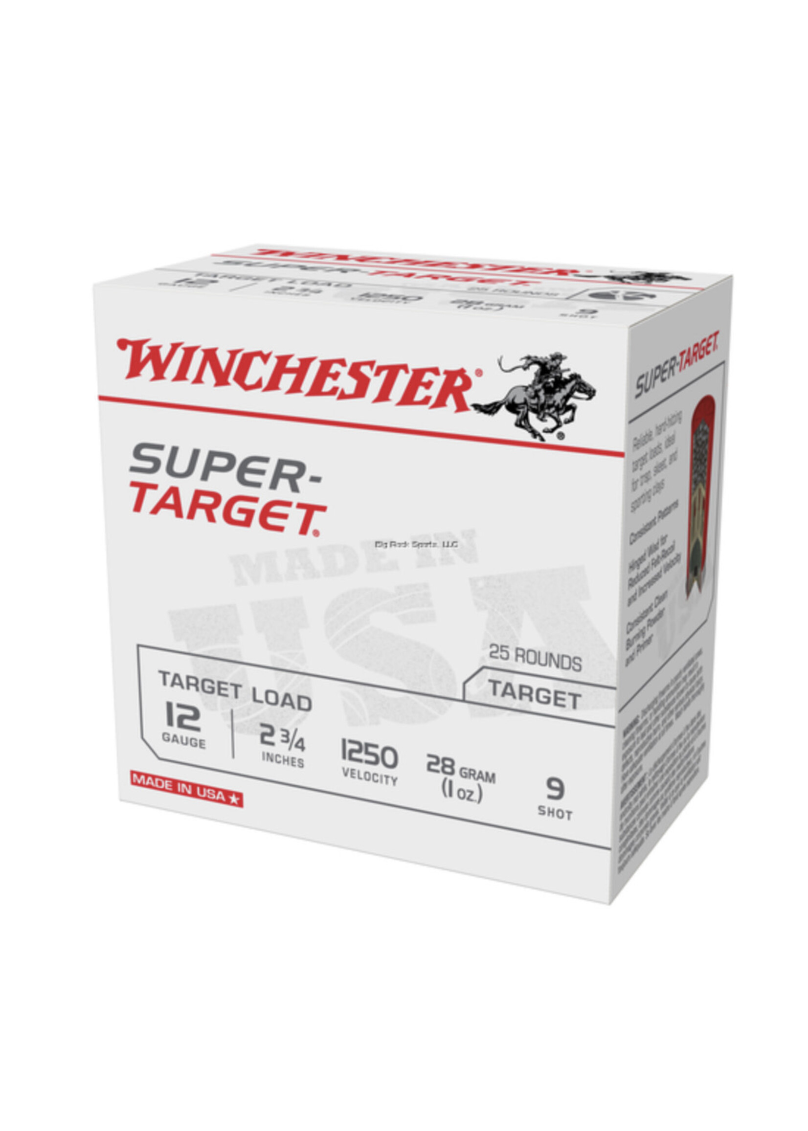 WINCHESTER WINCHESTER 12 GA 2 3/4” 9 SHOT SUPPER-TARGET 25 SHOTSHELLS