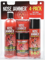 Nose Jammer NOSE JAMMER 4-PACK FIELD SPRAY, SHAMPOO/BODY WASH,DEOD, FIELD WIPES