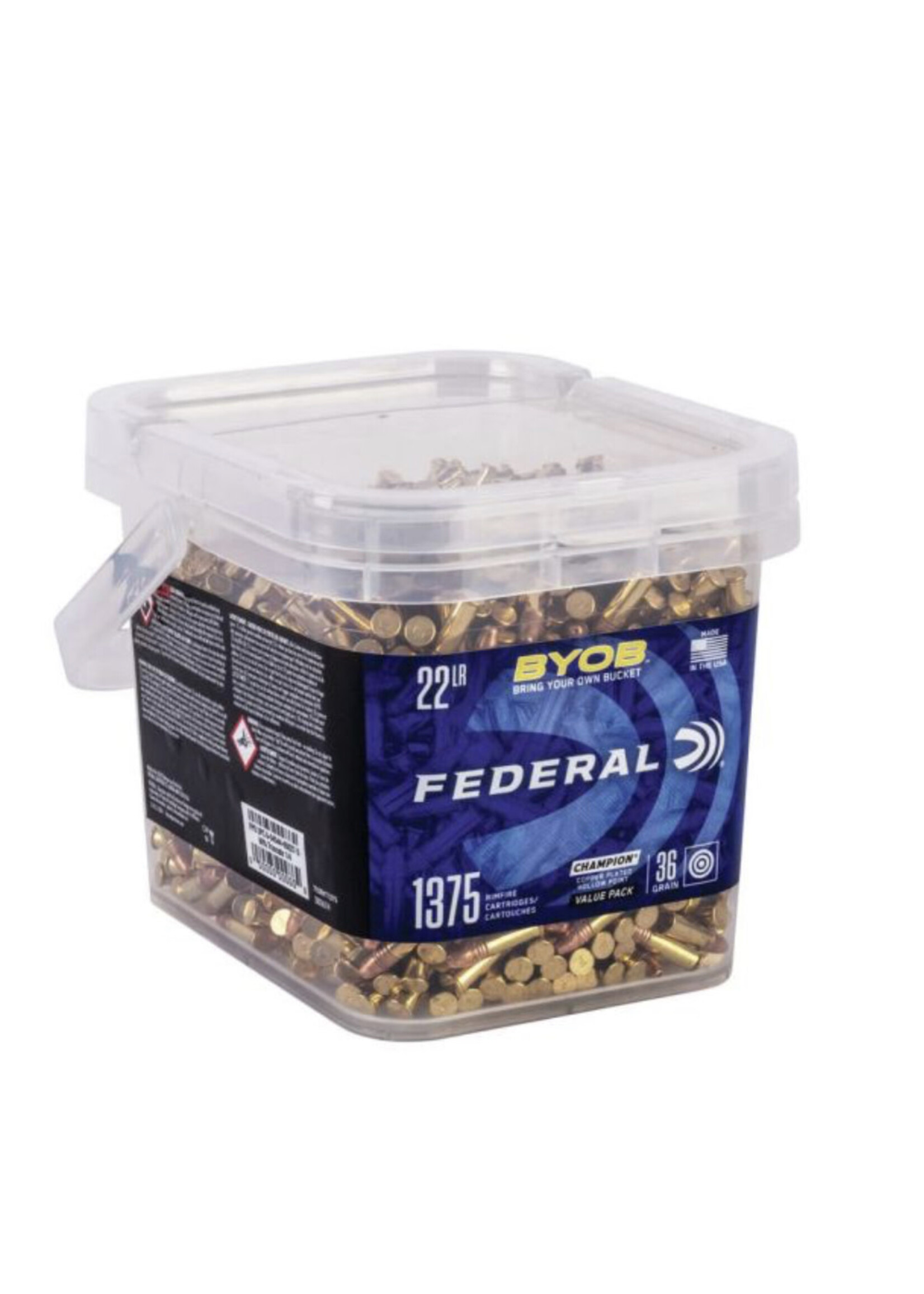 FEDERAL FEDERAL 22LR 36GR COPPER PLATED HOLLOW POINT VALUE PACK 1375 BYOB