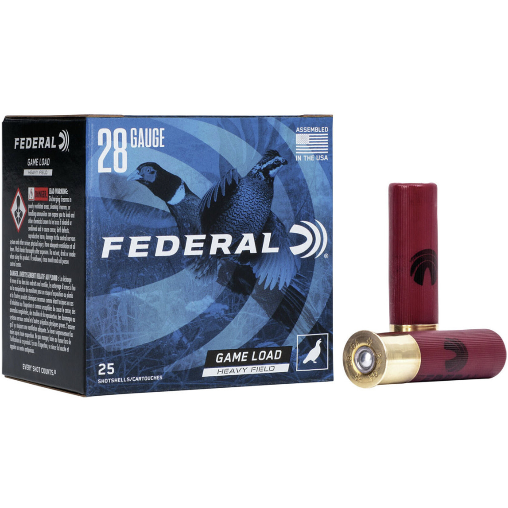 FEDERAL FEDERAL 28 GA 2 3/4” 7 1/2” SHOT HEAVY GAME LOAD 1220 FPS 25 RNDS