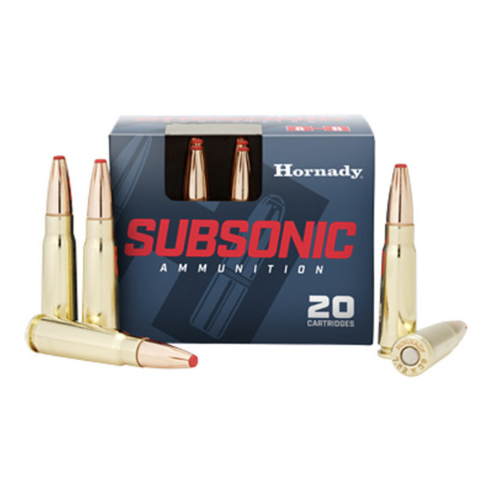 HORNADY HORNADY 7.62X39 SUBSONIC 255 GR SUB-X 20 RDS