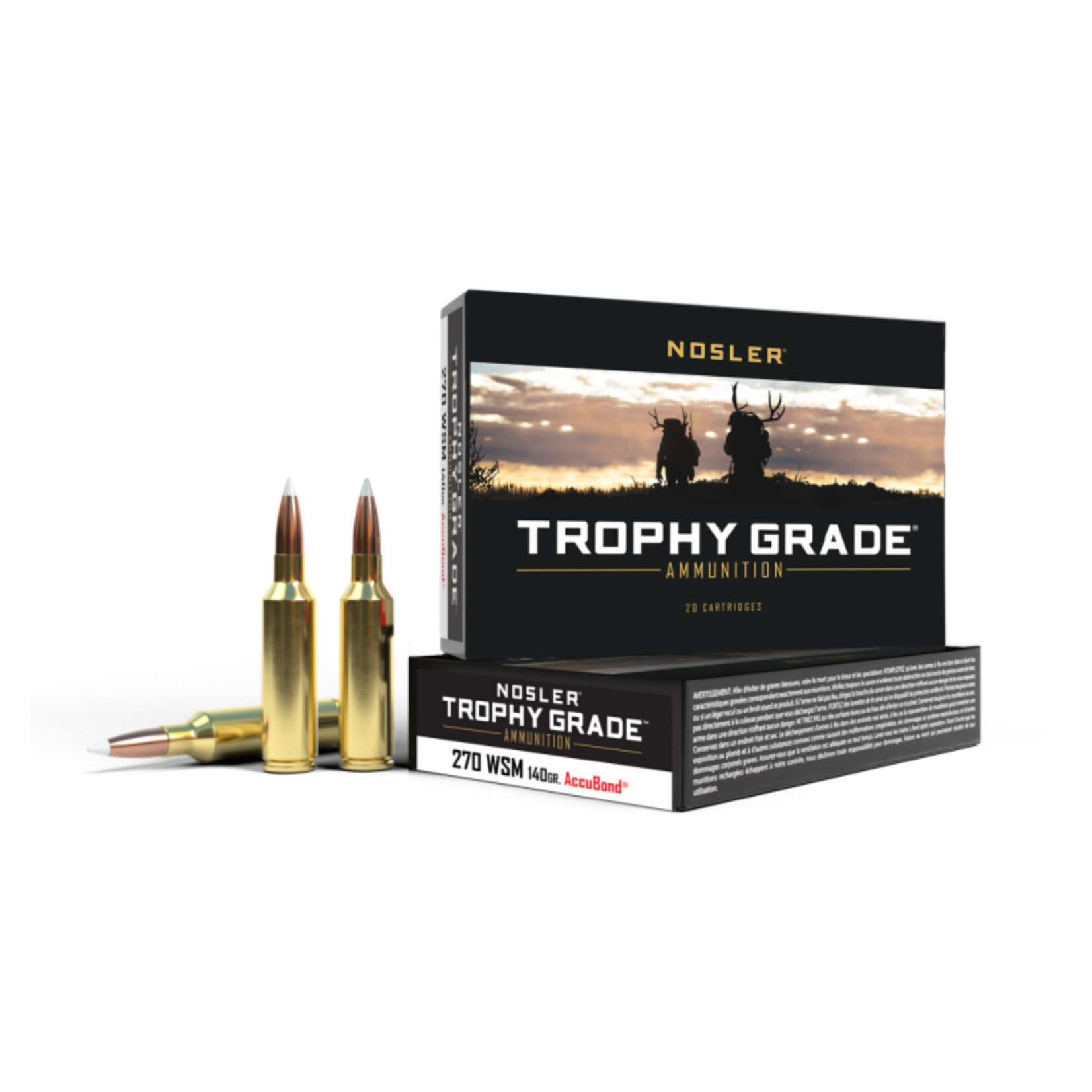NOSLER NOSLER 270 WSM 140GR TROPHY GRADE ACCUBOND 20 RDS 60030