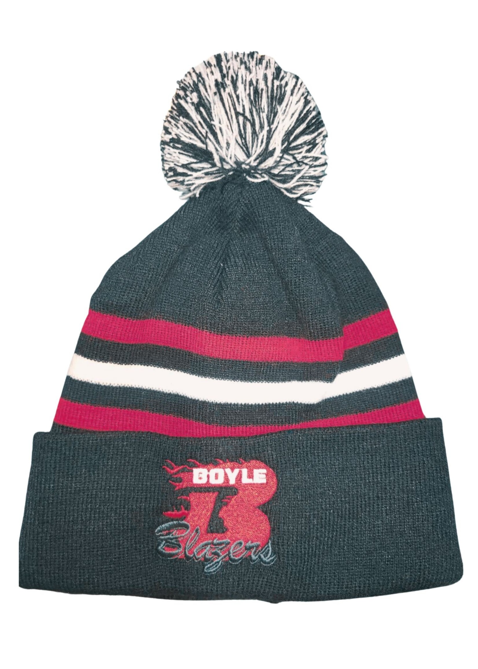 ATHLETIC KNIT AK BOYLE BLAZERS TOQUE BLACK & RED ADULT/YOUTH