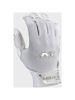 MIKEN SLOWPITCH PRO BATTING GLOVE- WHITE XL