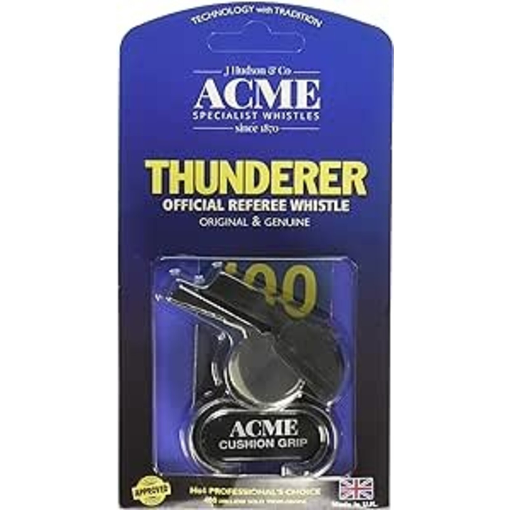 THUNDERER LARGE SQUARE MOUTH PIECE WHISTLE WITH ADJUSTABLE FINGERGRIP