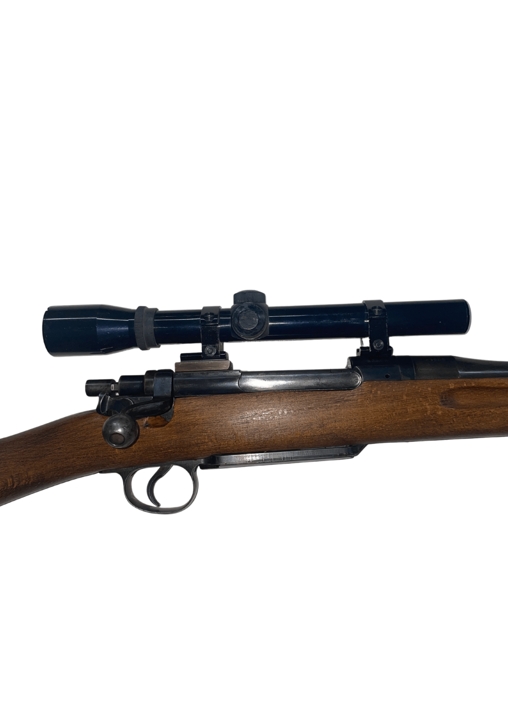 USED 303 BRITISH SWEDISH MAUSER M96 “SPORTERIZED” BOLT W/SCOPE & AMMO