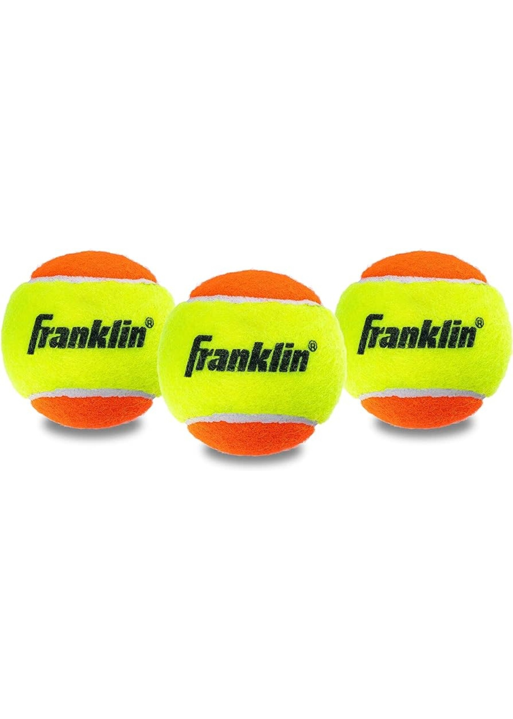 FRANKLIN TENNIS BALL STARTER BEGINNER 3 PACK ORANGE/YELLOW