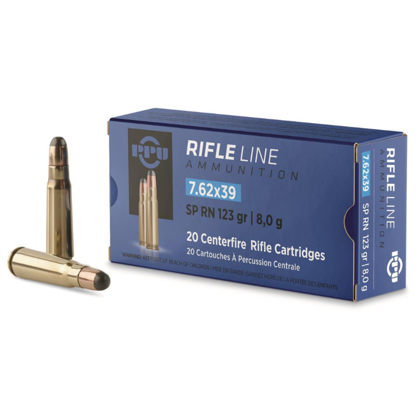 PPU PPU 7.62x39 RIFLE LINE 123 GR SP 20 RDS