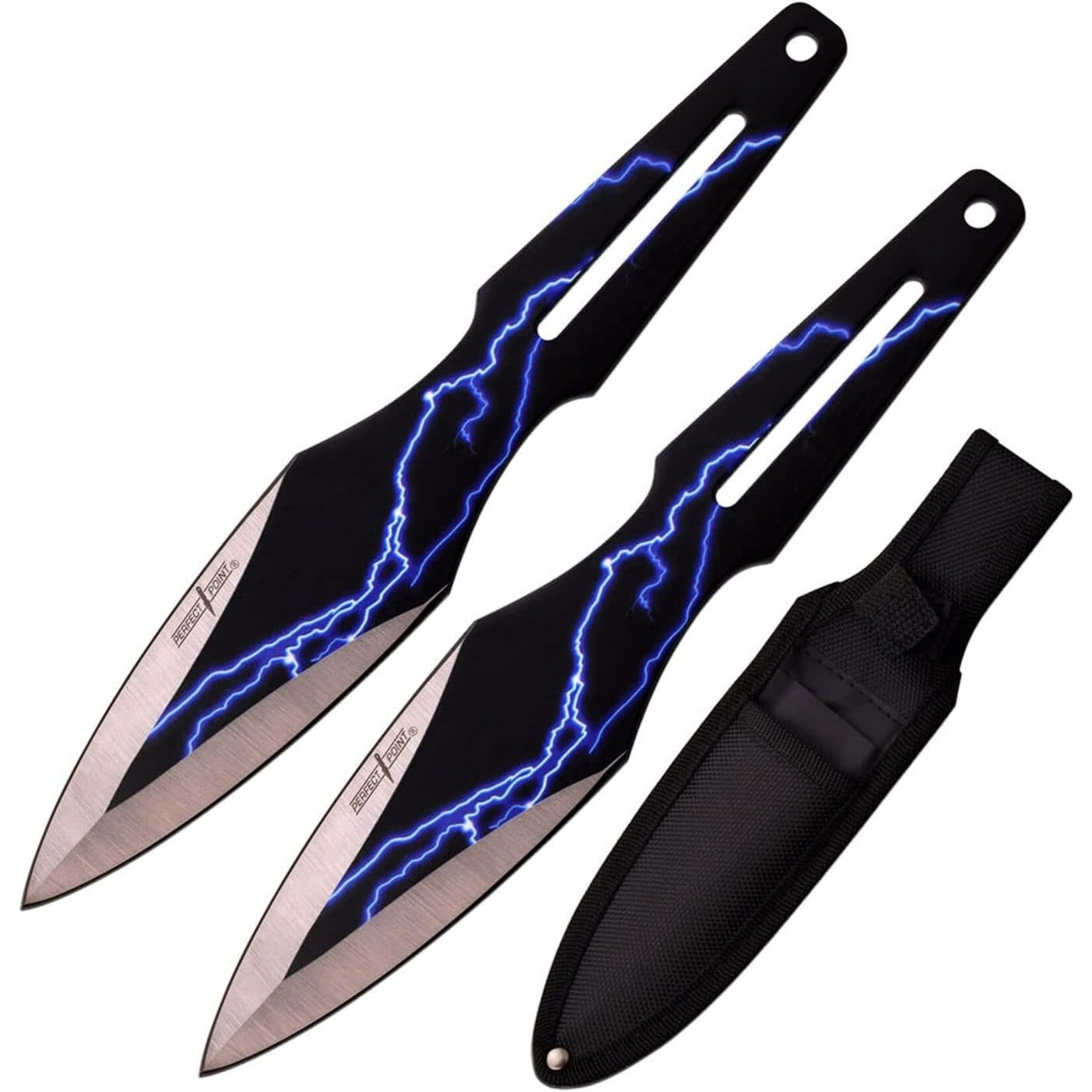 PERFECT POINT PERFECT POINT THROWING KNIVES 2 SET LIGHTING DESIGN W/ SHEATH