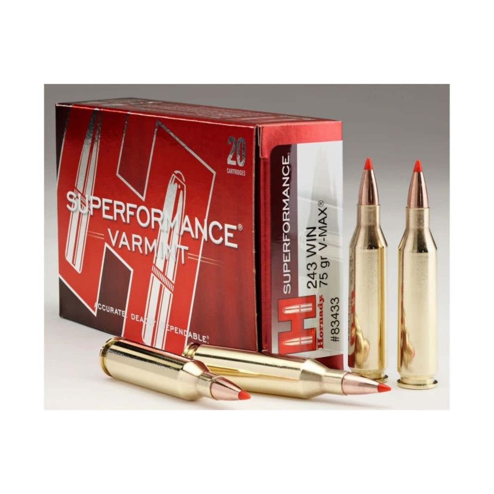 HORNADY HORNADY AMMO 243 WIN 75 GR V-MAX SPF 3580 FPS 83433