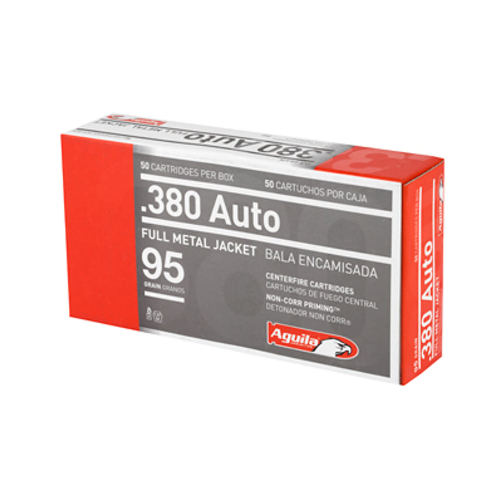 AGUILA AGUILA 380 ACP AUTO 95 GR FMJ CENTERFIRE PISTOL 50 RNDS