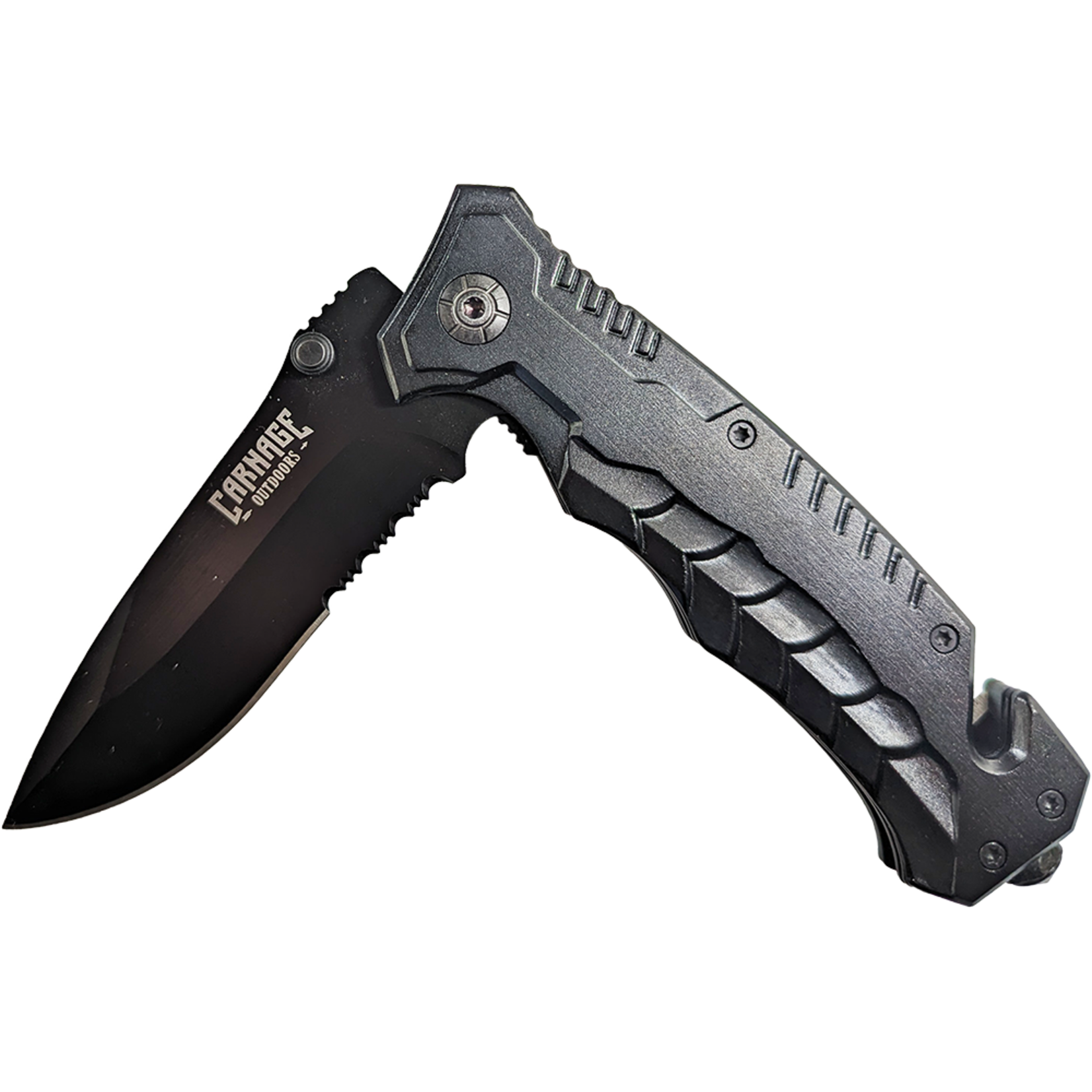 CARNAGE KNIFE FOLDING BLACK SCALE WINDOW PUNCH CL05017