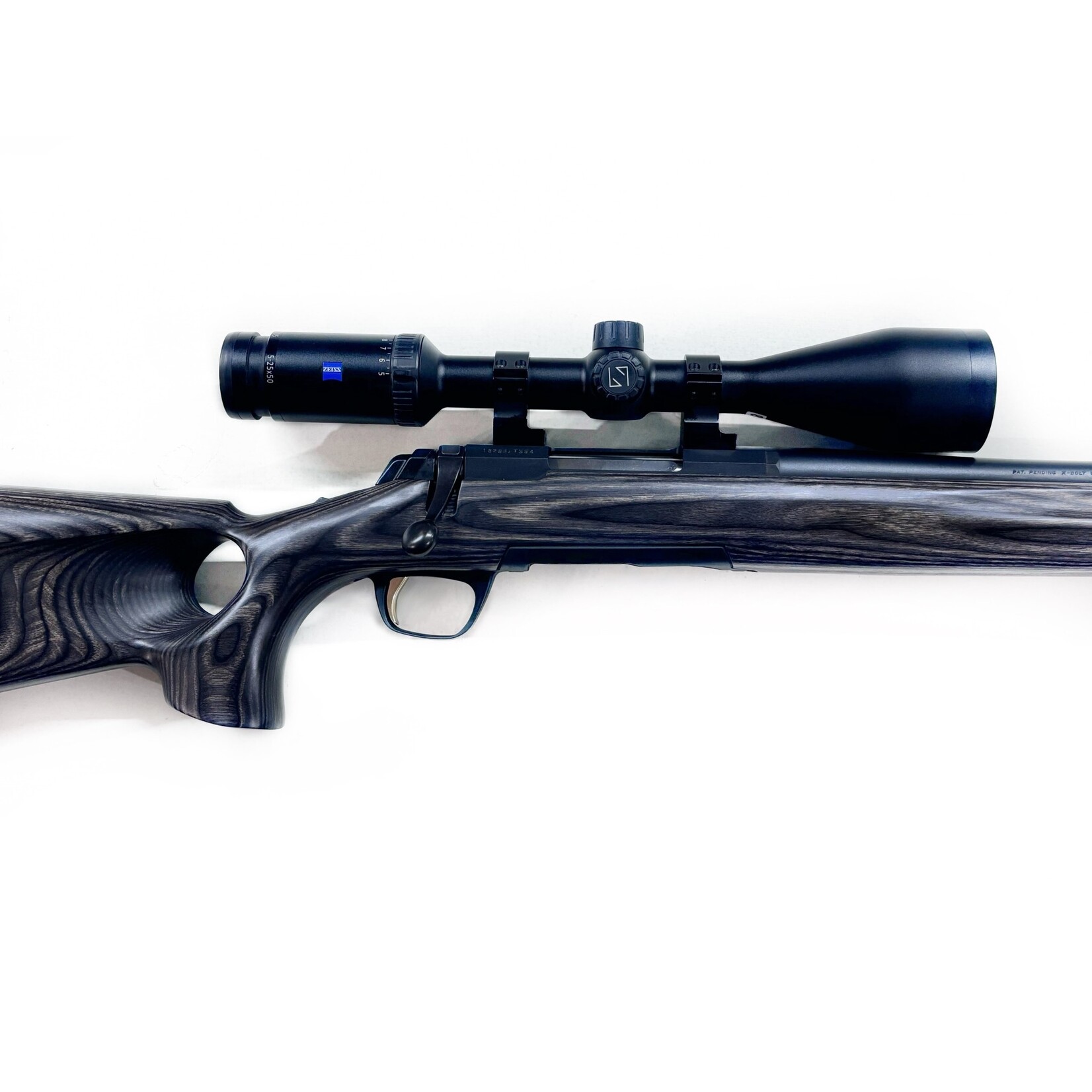 Browning USED BROWNING 6.5 CREEDMOOR X-BOLT ECLIPSE 28” HVY BRL 4 RD LAMINATE GRE/BLK TH STOCK W/ CONQUEST 5-25X50 SCOPE/ HARD CASE
