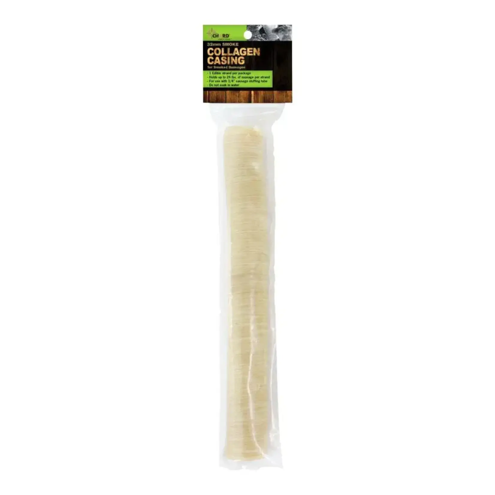 CHARD CHARD COLLAGEN CASING 32MM SMOKE  HOLDS UP TO 24LBS MEAT