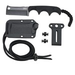 COLUMBIA RIVER KNIFE CRKT MINIMALIST CLEAVER BLACK OUT FIXED KNIFE  2 1/8" BLADE BLACK