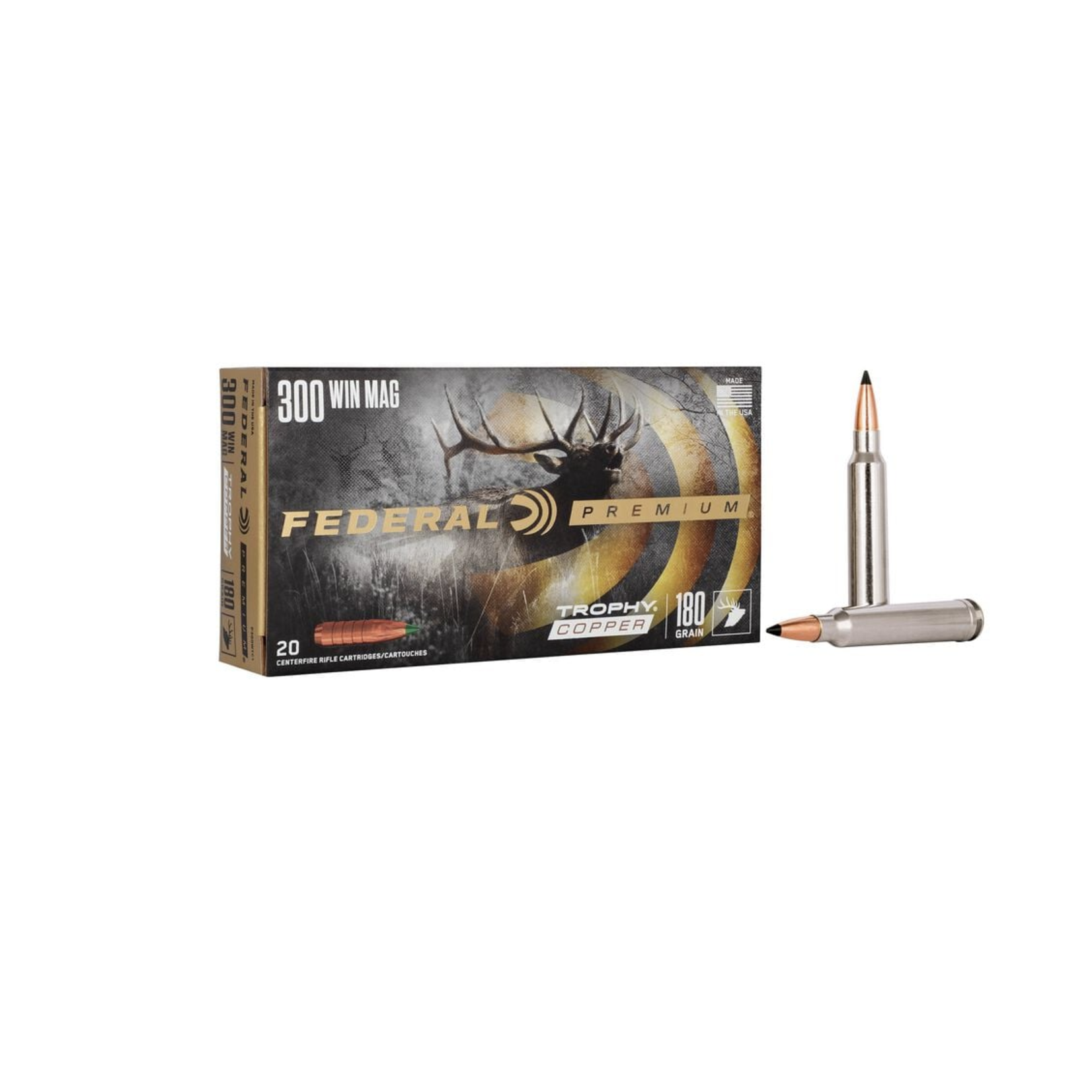FEDERAL FEDERAL PREMIUM 300 WIN MAG 180 GR TROPHY COPPER