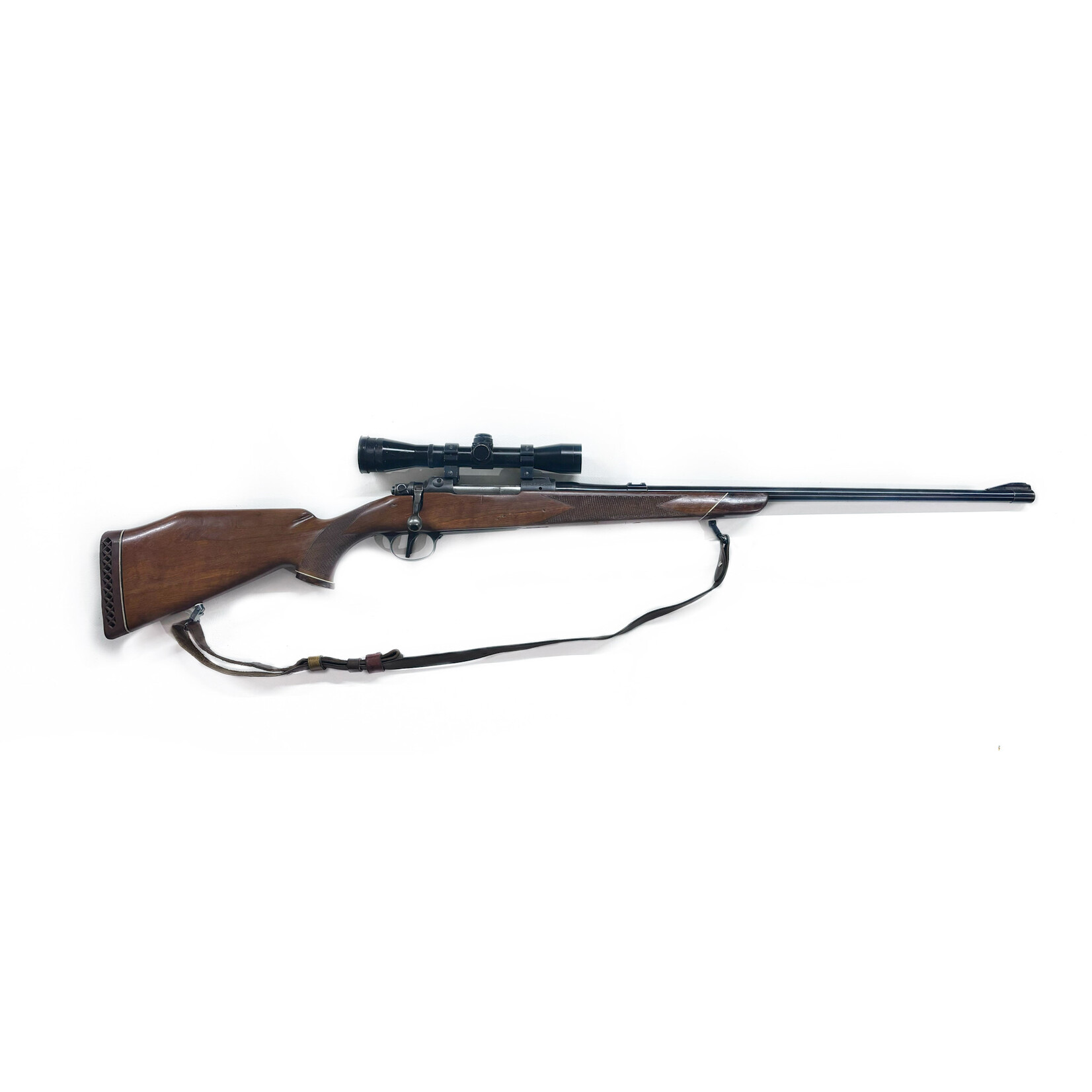 USED BRNO CZECH 270 WIN 24" BAR 5 RND MAG LEATHER SLING, W/SCOPE