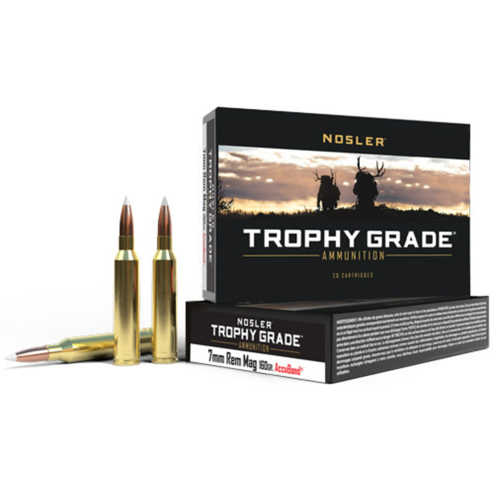NOSLER NOSLER 7MM REM MAG TROPHY 160 GR ACCUBOND 20 RNDS