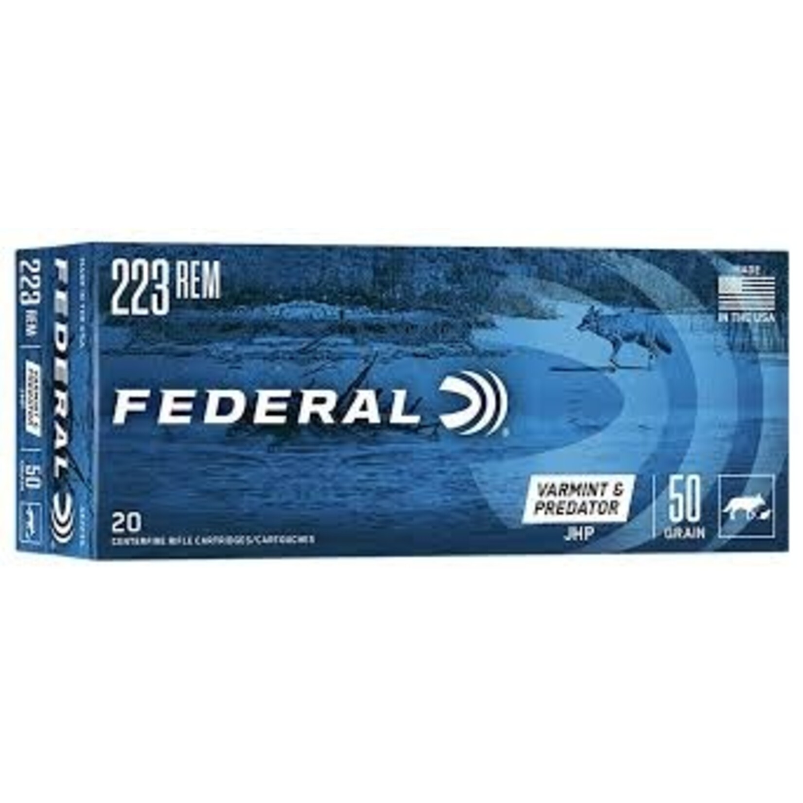 FEDERAL FEDERAL 223 REM 50 GR JHP 20 ROUNDS VARMINT & PREDATOR