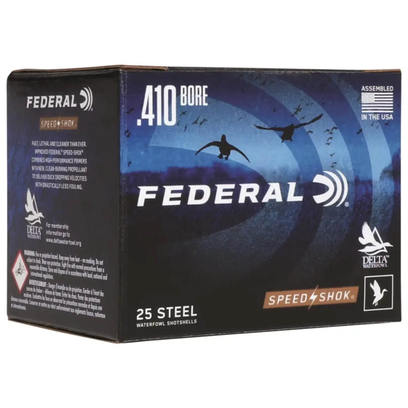 FEDERAL FEDERAL 410 GA 3"  6 SHOT STEEL 1400 FPS WF4136 SPEED SHOK 25 RNDS