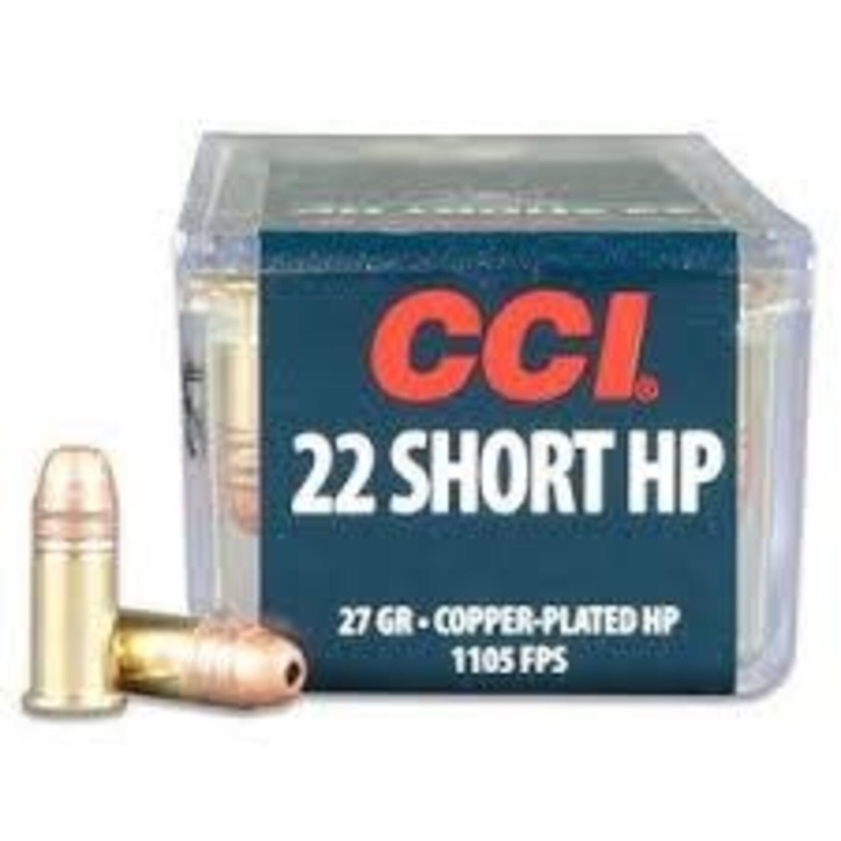 CCI CCI 22 SHORT 27 GRAIN HP COPPER PLATED 1105 FPS 100 RNDS