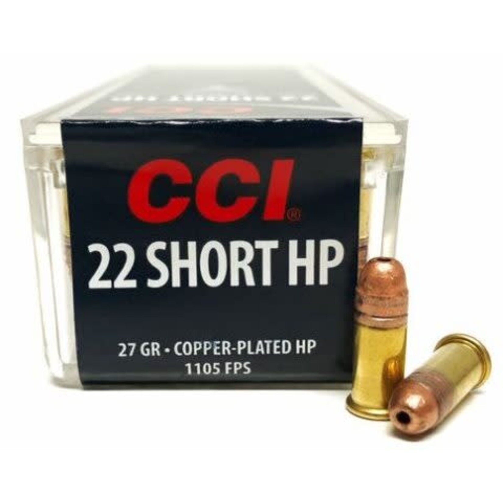 CCI CCI 22 SHORT 27 GRAIN HP COPPER PLATED 1105 FPS 100 RNDS