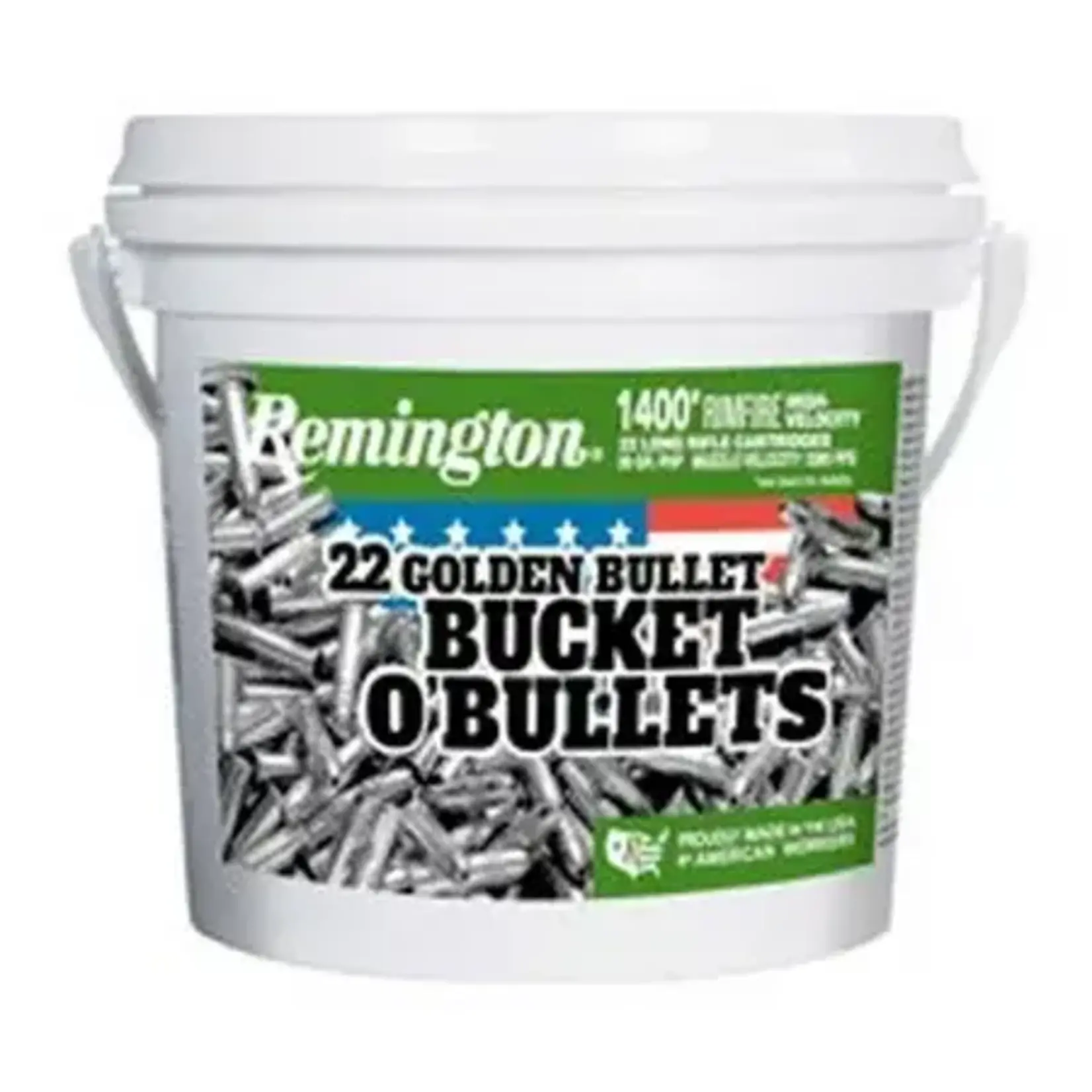 REMINGTON REMINGTON 22 LR 36 GR HOLLOW POINT GOLDEN BULLET 1280FPS 1400 RNDS BUCKET O' BULLETS