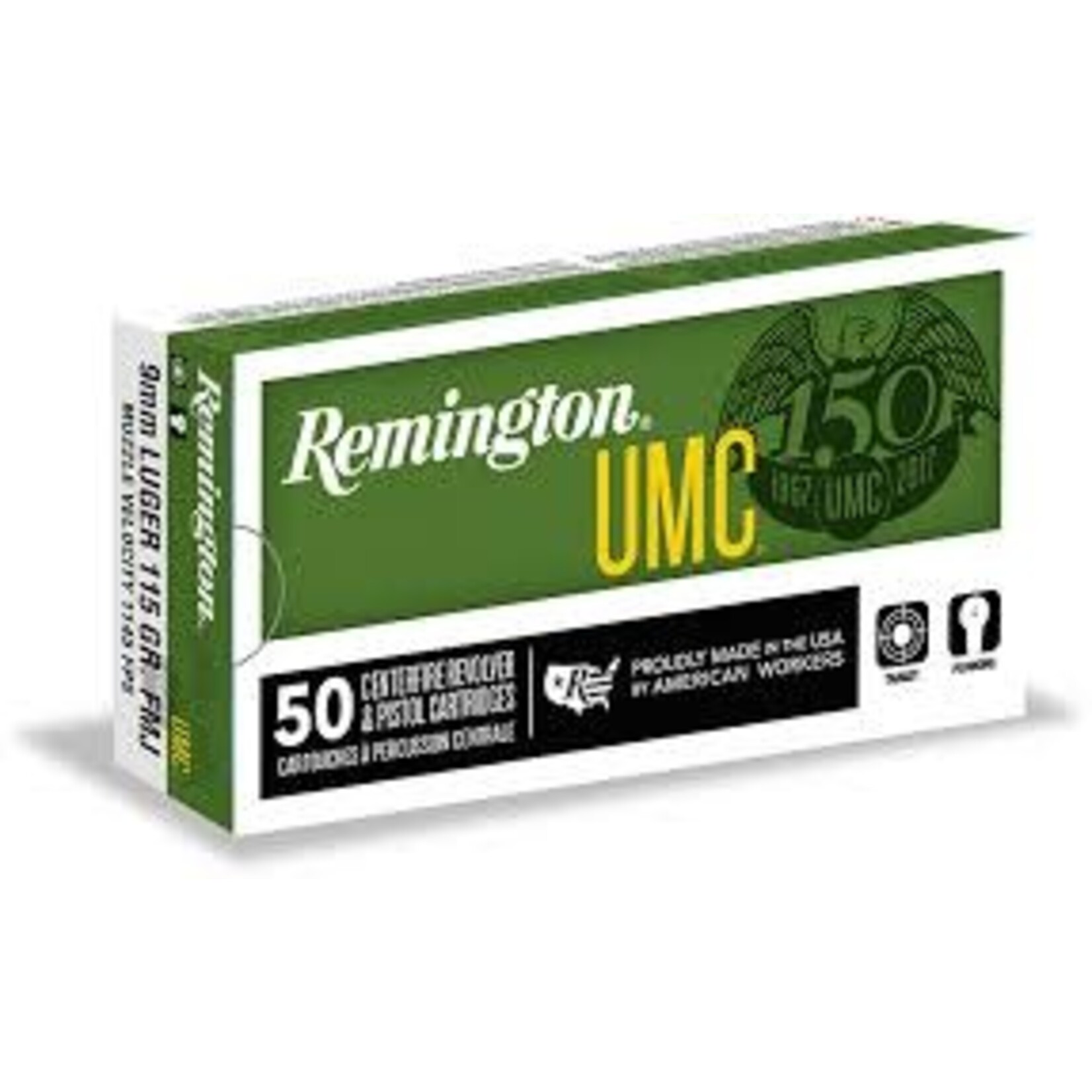 REMINGTON REMINGTON 9MM LUGER 115 GR FMJ UMC CENTERFIRE 50 RNDS