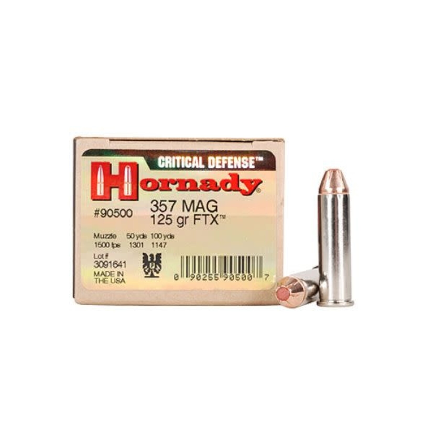 HORNADY HORNADY 357 MAG 125  FTX  BRASS CASE 1500 FPS 25 RD 90500