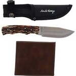 UNCLE HENRY FIXED W/ SHEATH BLADE 4" OVERALL 8"  COMBO W/ WALLET