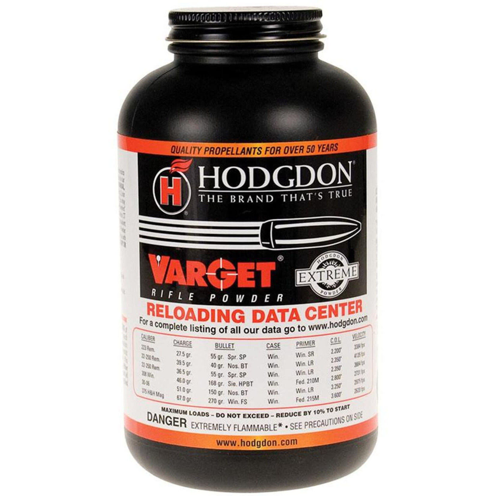 HODGDON HODGDON POWDER VARGET 1LB VAR1 RELOADING EXTREME SMOKELESS RIFLE POWDER