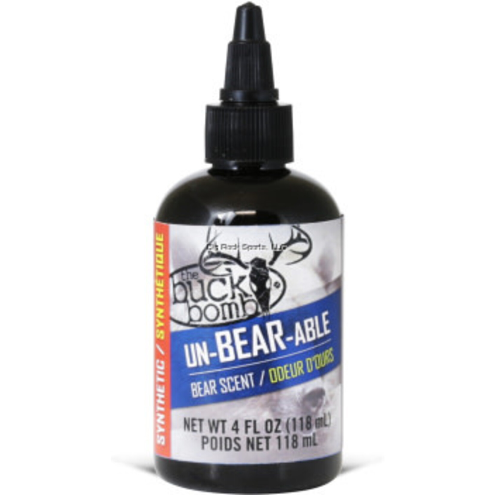 BUCK BOMB UN-BEAR-ABLE SYNTHETIC LIQUID BEAR ATTRACTANT 4 OZ