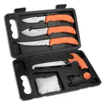 MAXAM MAXAM 7 PC GAME CLEANING  SET W/ BONE SAW, CAPING KNIFE, SKINNING KNIFE, BONE/FILLET KNIFE, SHARPENER, CASE