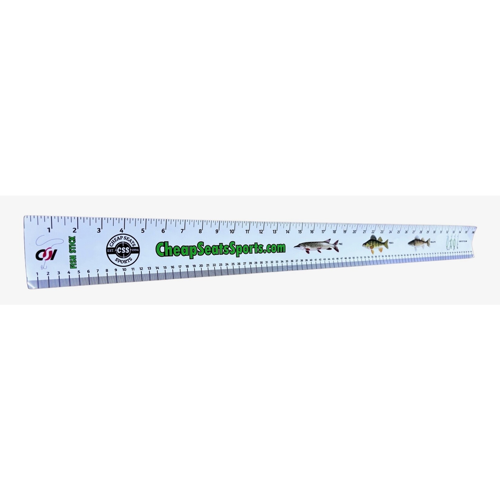 CHEAP SEATS SPORTS FISH RULER STICKER 36"