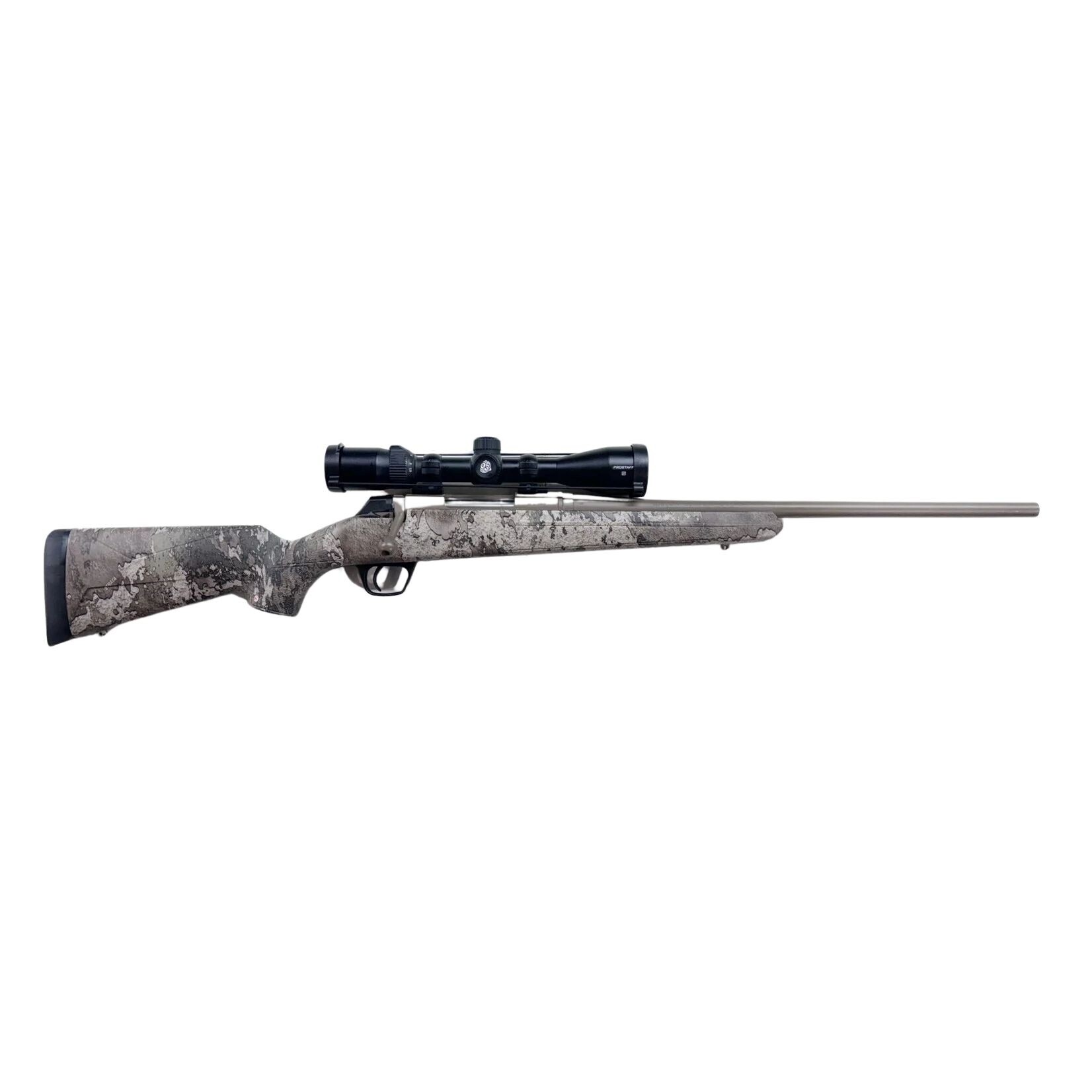 WINCHESTER USED WINCHESTER 243 WIN XPR STRATA 20" BARREL COMPACT 13" LOP W/ NIKON 2.5-10X40MM/ SPARE MAG