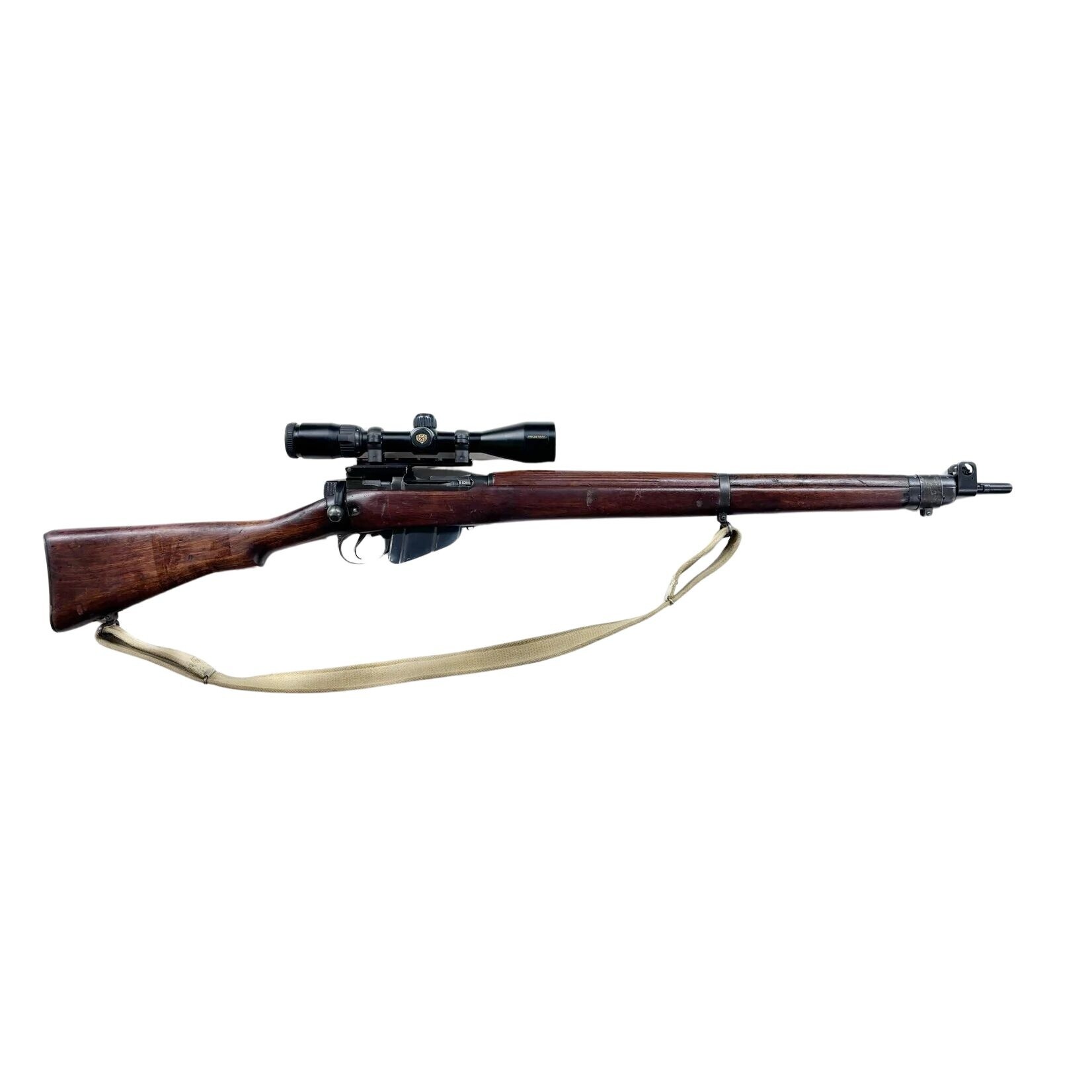 USED LEE ENFIELD 303 BRITISH LONG BRANCH NO 4 MK I 25” BRL 10 RD W/ NIKON 3-9X40 SCOPE/ SLING/