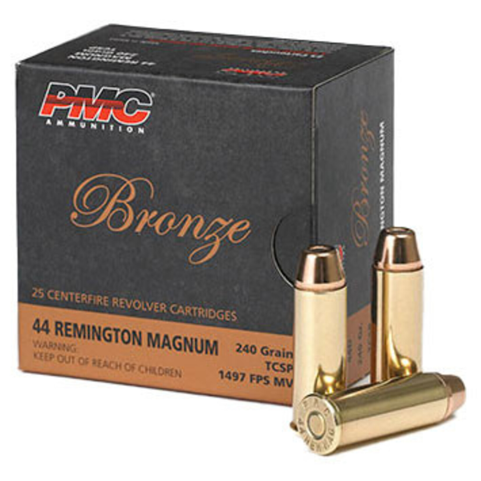 PMC 44 REM MAG BRONZE 240 GR TCSP 1497 FPS 25 RDS