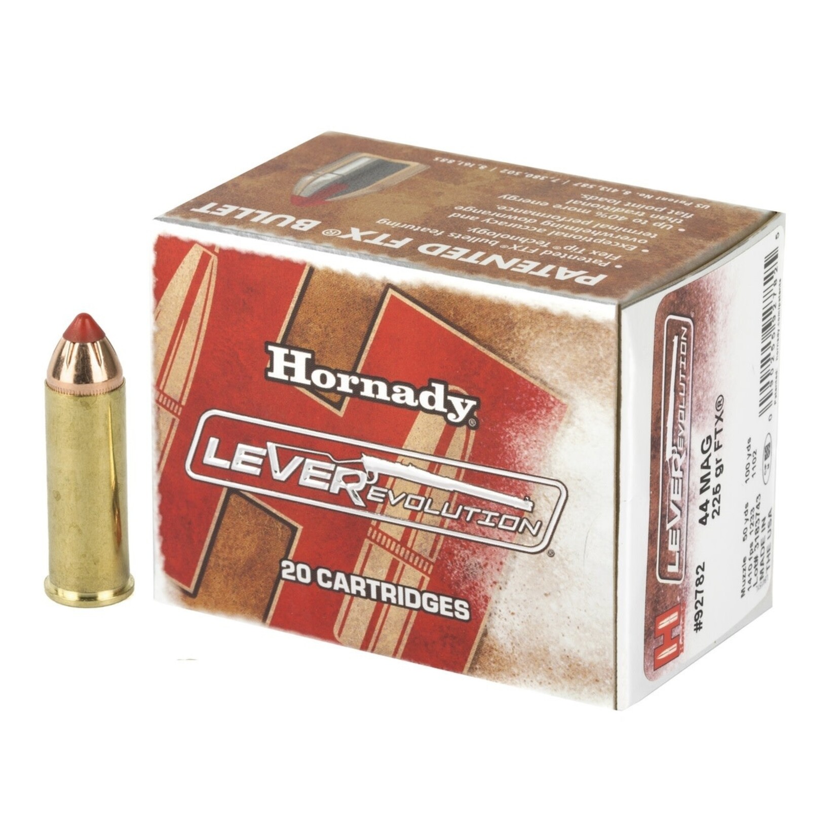 HORNADY HORNADY 44 MAG 225 GR FTX LEVEREVOLUTION 20 RNDS 92782
