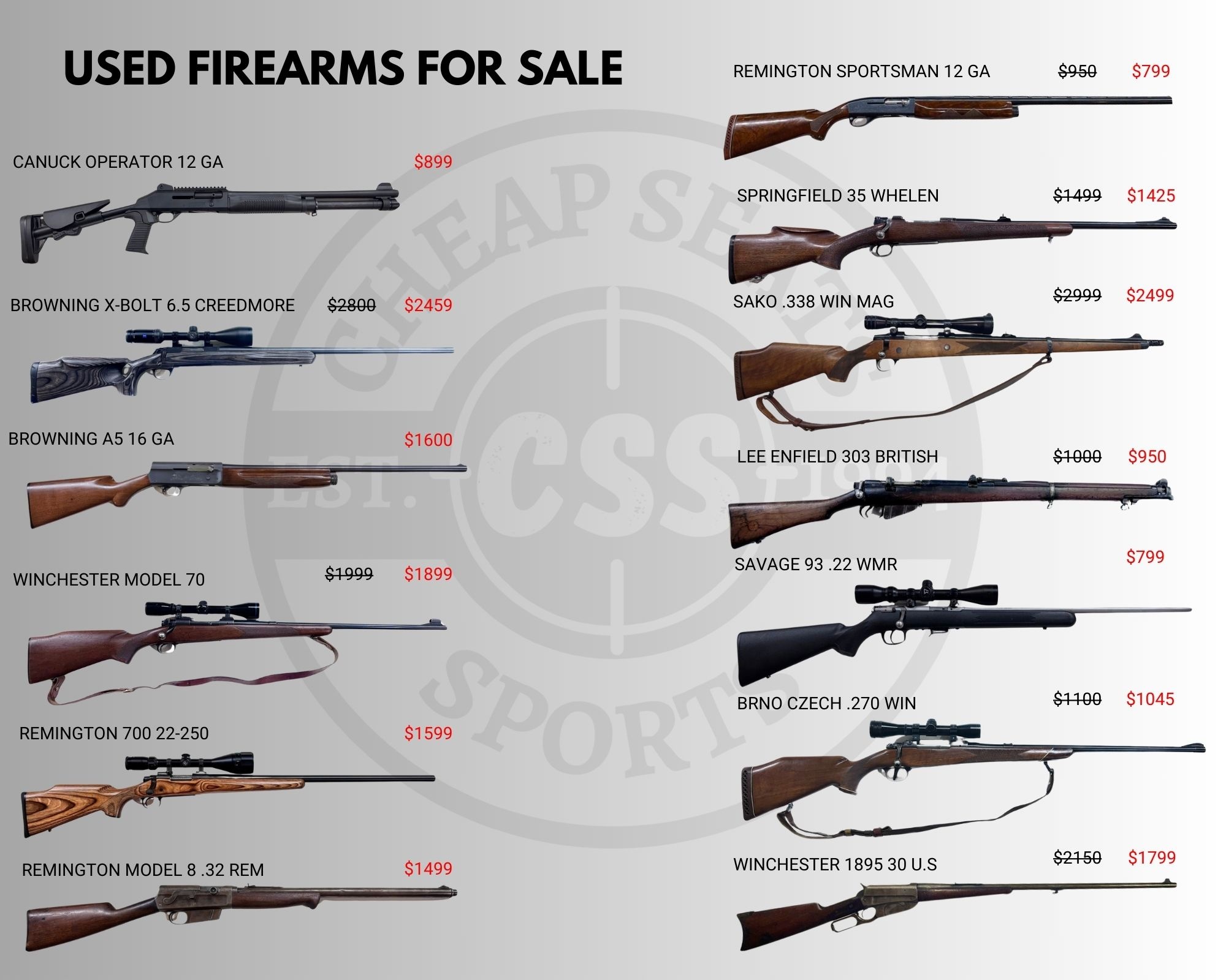 USED FIREARMS FOR SALE