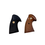 USED COLT .45 LC GRIP PAIR, 1 WOOD, 1 BLACK