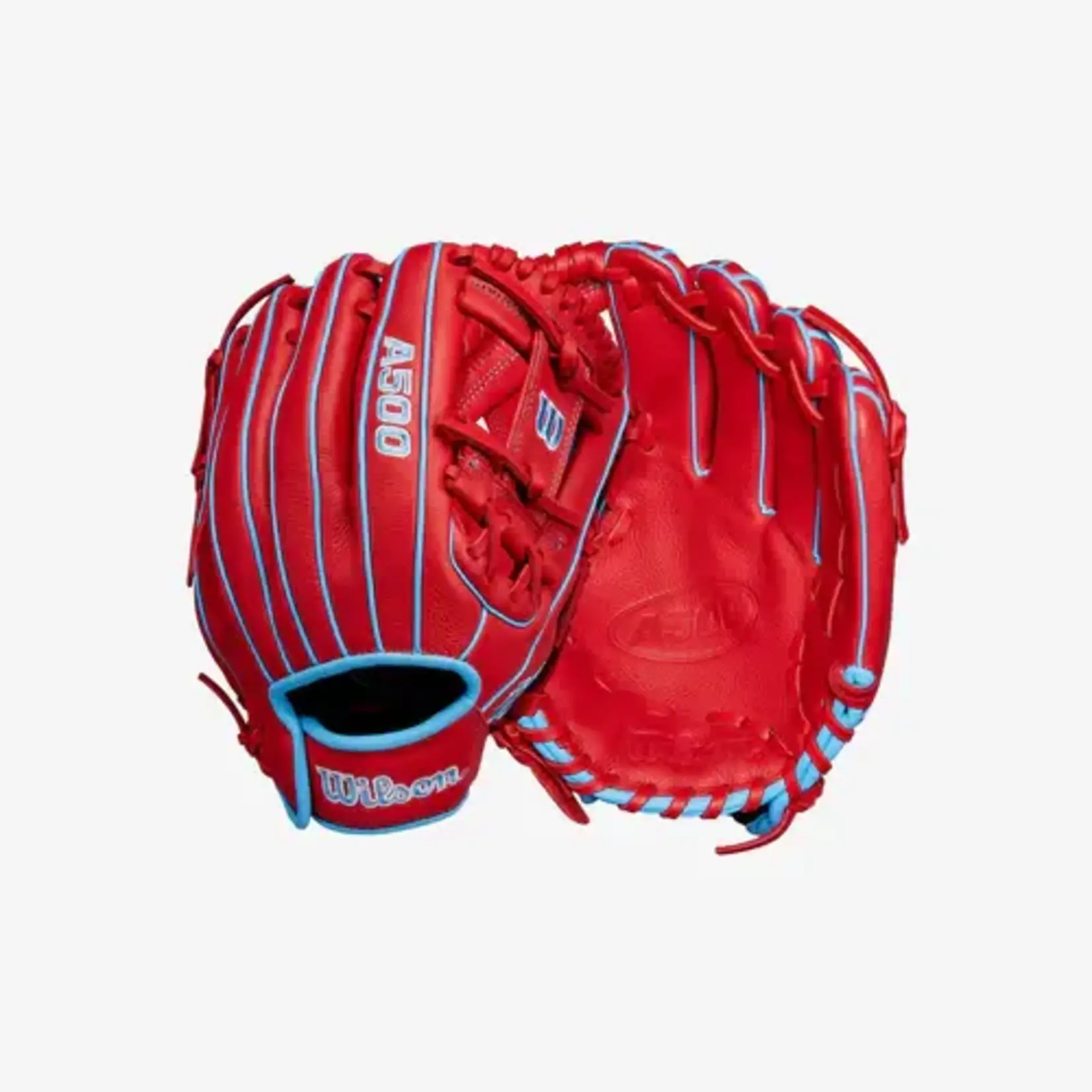 WILSON WILSON BALL GLOVE A500 11.5"  REG RED/BLKUE/WHITE